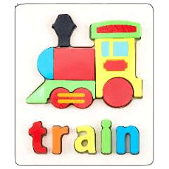 Wooden Puzzles with Word Spelling
